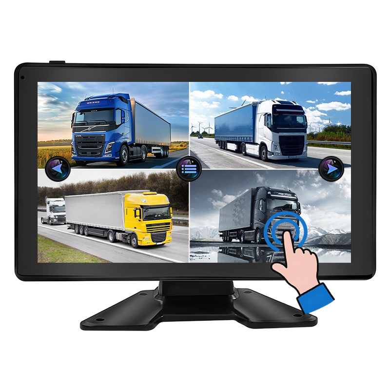 10.1 Inch Touch Screen Quad View ng Sasakyan na 1080P DVR Recording Monitor