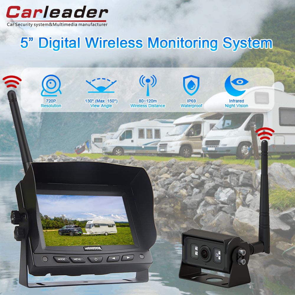 Mag-upgrade sa mas matalinong pagsubaybay sa Carleader 5-inch 2.4G LCD TFT Digital Wireless Camera System