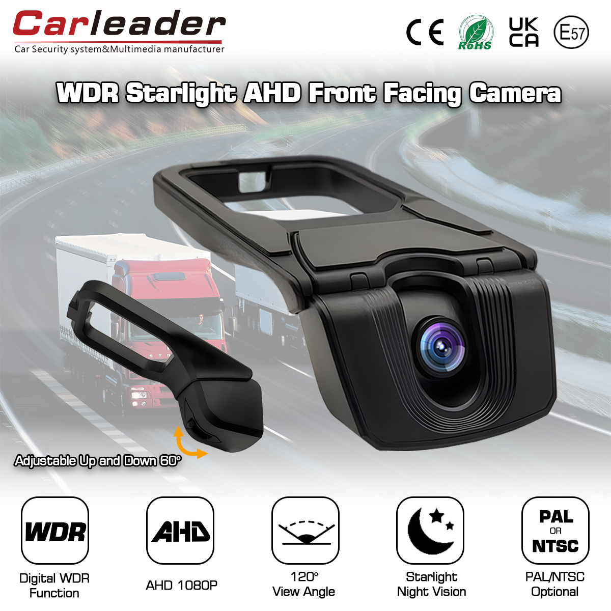 Carleader Front Facing Starlight Vision Camera na may Digital WDR Function