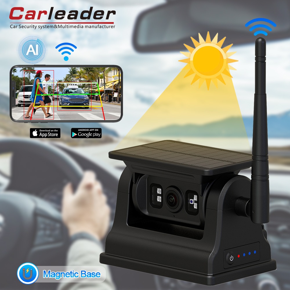 Carleader 1080p Magnetic Solar WiFi Wireless RV Backup Camera Para sa iOS Android Carleader 1080p Magnetic Solar WiFi Wireless RV Backup Camera Para sa iOS Android