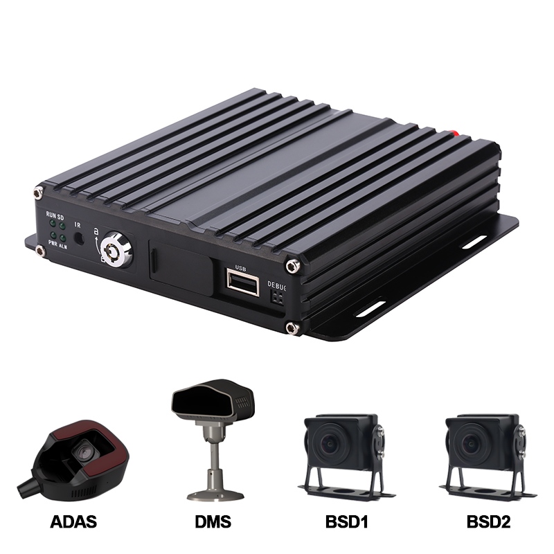 Carleader 4CH AI SD Mobile DVR Support ADAS+DMS+BSD Para sa Fleet Management