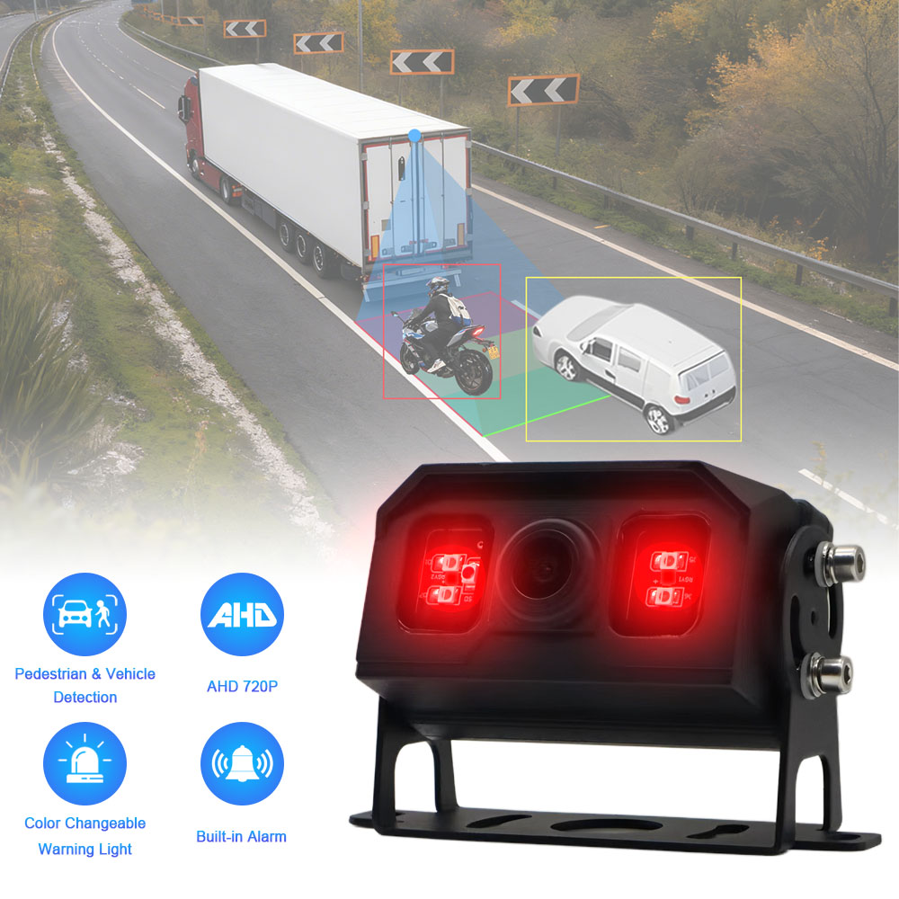 Carleader AI Blind Spot Detection Rear View Camera Built-in Sound & Light Alarm