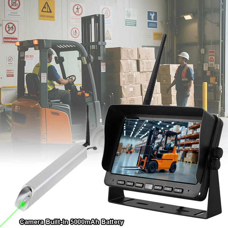 Suporta ng Carleader Wireless Rechargeable Forklift Camera System sa Laser Positioning