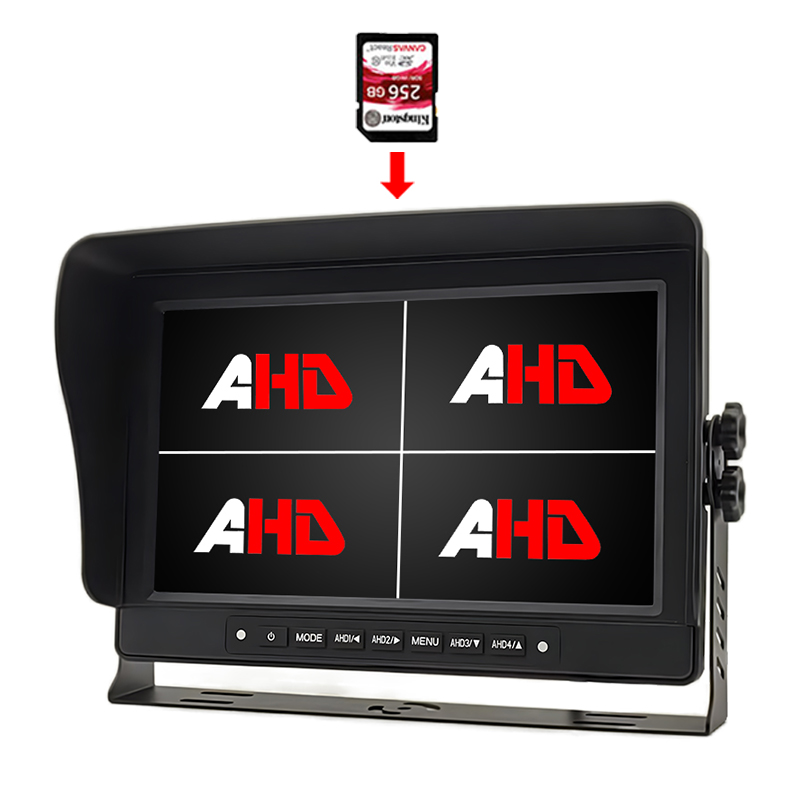 Carleader 10.1 Waterproof Quad View Display Pagre-record ng Video ng AHD Monitor