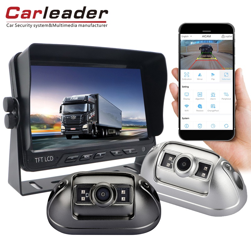 7 Inch HD Car Monitor AI Pedestrian Detection BSD System
