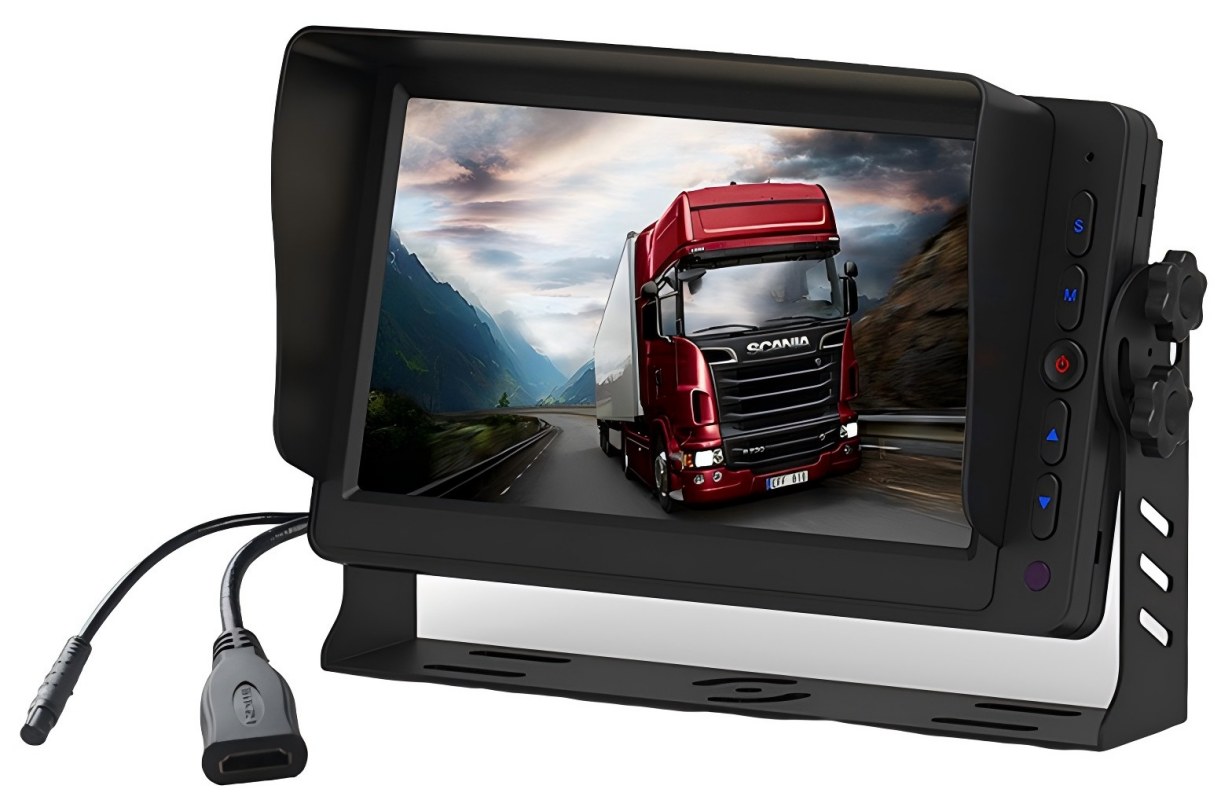 7 Inch HDMI Vehicle Monitor na may Dual AV Inputs, Reverse Trigger at Built-in Speaker