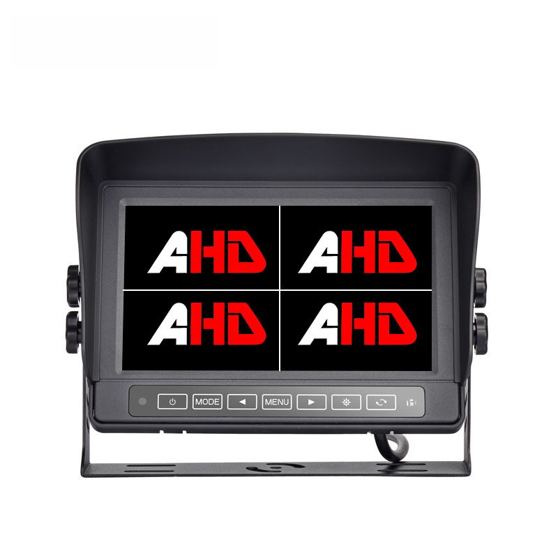 7 Inch Waterproof AHD Quad Monitor na may Metal Housing at Touch Controls