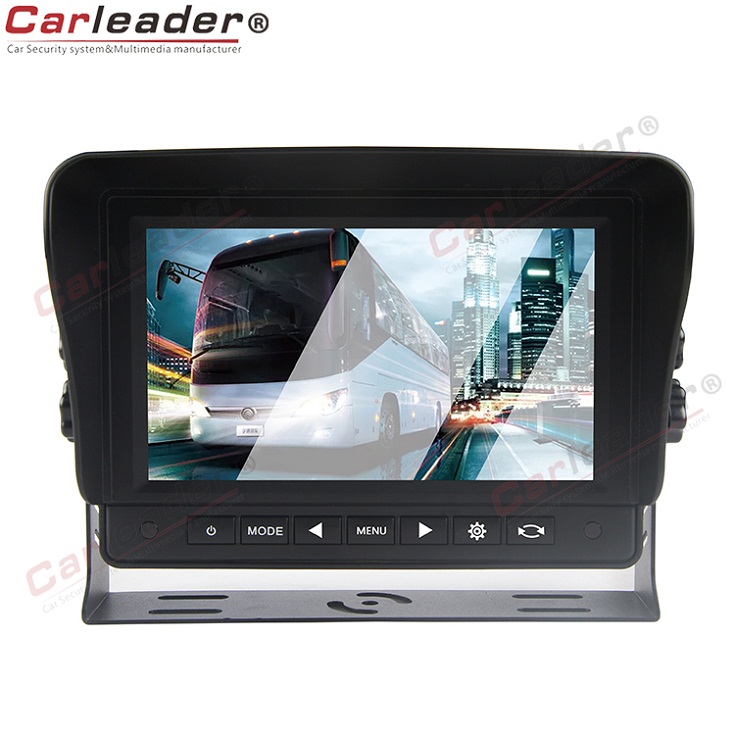 7inch Heavy Duty Vehicle Dash Mount Monitor Na May Dalawang Pag-input ng Camera