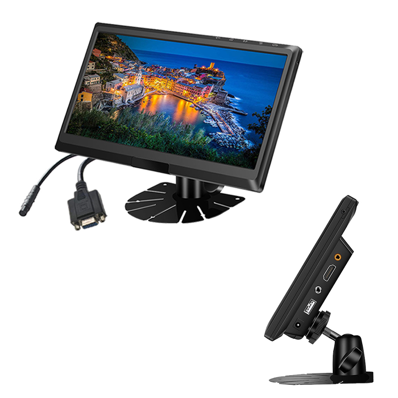 9 Inch IPS Screen HD Monitor Suporta sa CVBS+HD+VGA Inputs