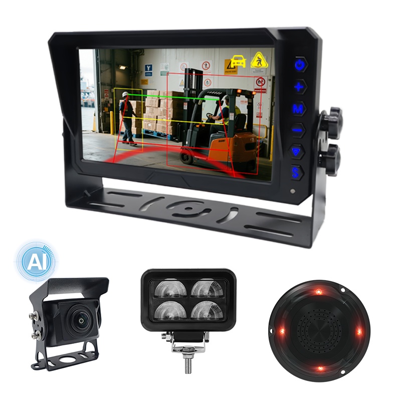 AI Detection Monitoring System na may U-hugis Babala ng Babala para sa Forklift