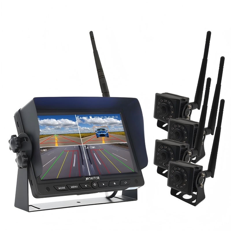 AI Wireless 7'' 2.4G Digital Rear View Camera System na may IP68 Camera para sa Truck Trailer Bus